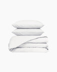 VENEZIA - SET HOUSSE DE COUETTE 260X240CM + 2 TAIES D’OREILLER - BLANC