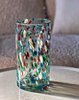 Vase Tube léopard D12 H23cm