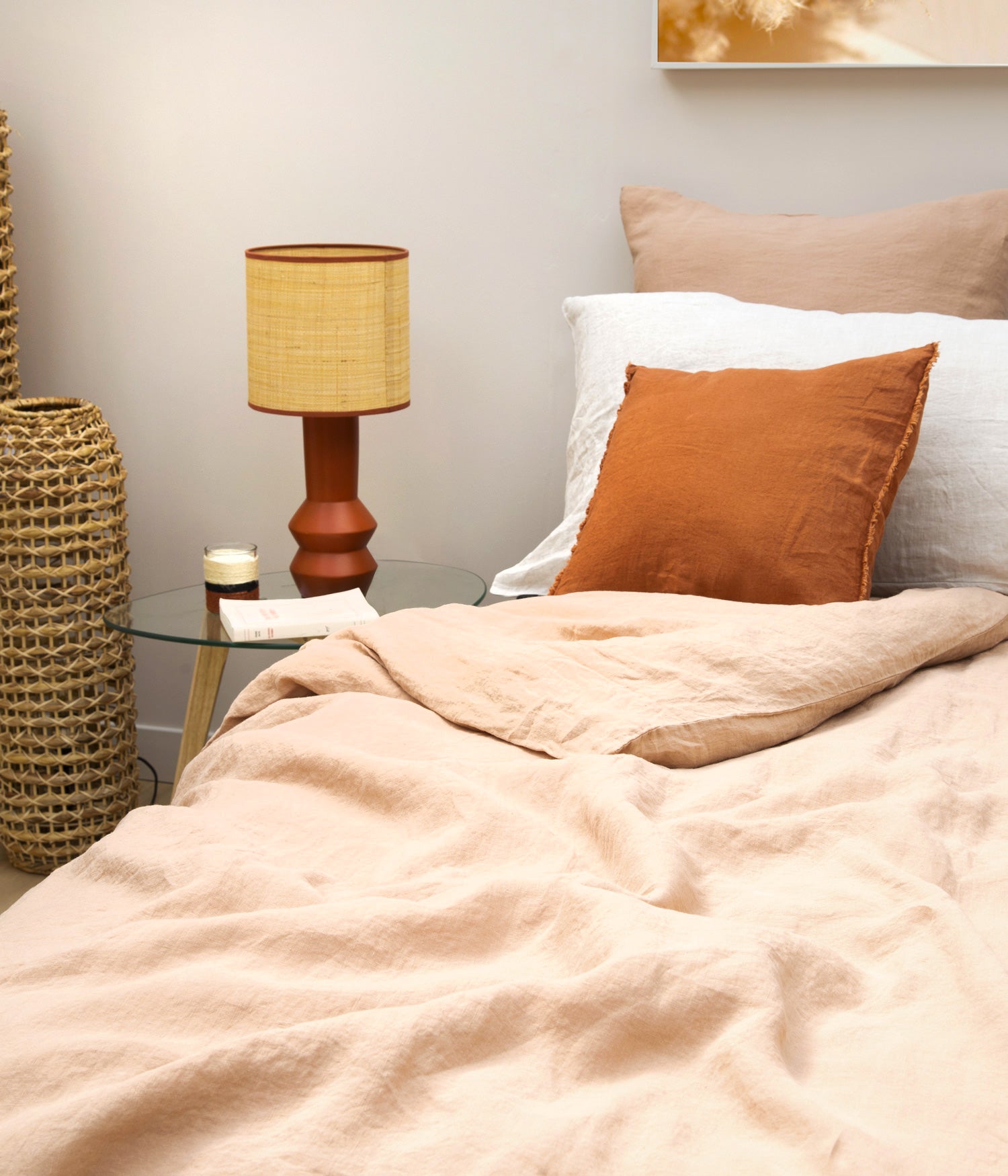 Housse De Couette 100% Coton XXL Marron – 155x220 Cm, 155 Fils, Fermeture Boutons, Lavable Machine 30°C
