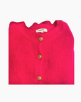 GILET BOUTON-FUSHIA FLUO