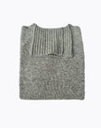 PULL COL ROULE FEMME -GRIS CLAIR