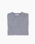 PULL COL ROND CHINÉ - CIEL/BEIGE