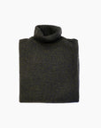 PULL COL ROULE CHINÉ - KAKI/MARINE