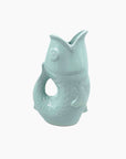 Vase pichet Poisson Grand Modèle bleu givré L16,5 P11 H25,3cm