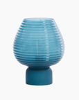 Lampe de table LED Ø18x23 cm ALENNA verre pétrole