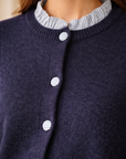 Gilet maille marine Femme - Cardigan