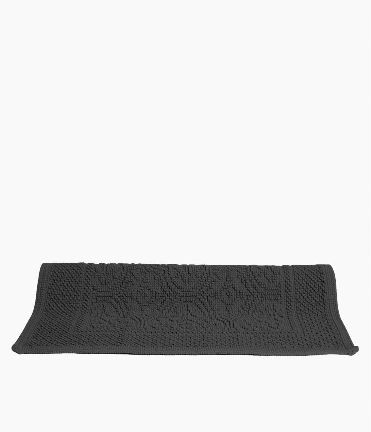 Tapis de Bain en Coton 55 x 110 cm - Noir