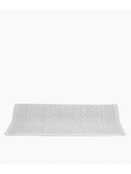 Tapis de Bain en Coton 55 x 110 cm - Blanc