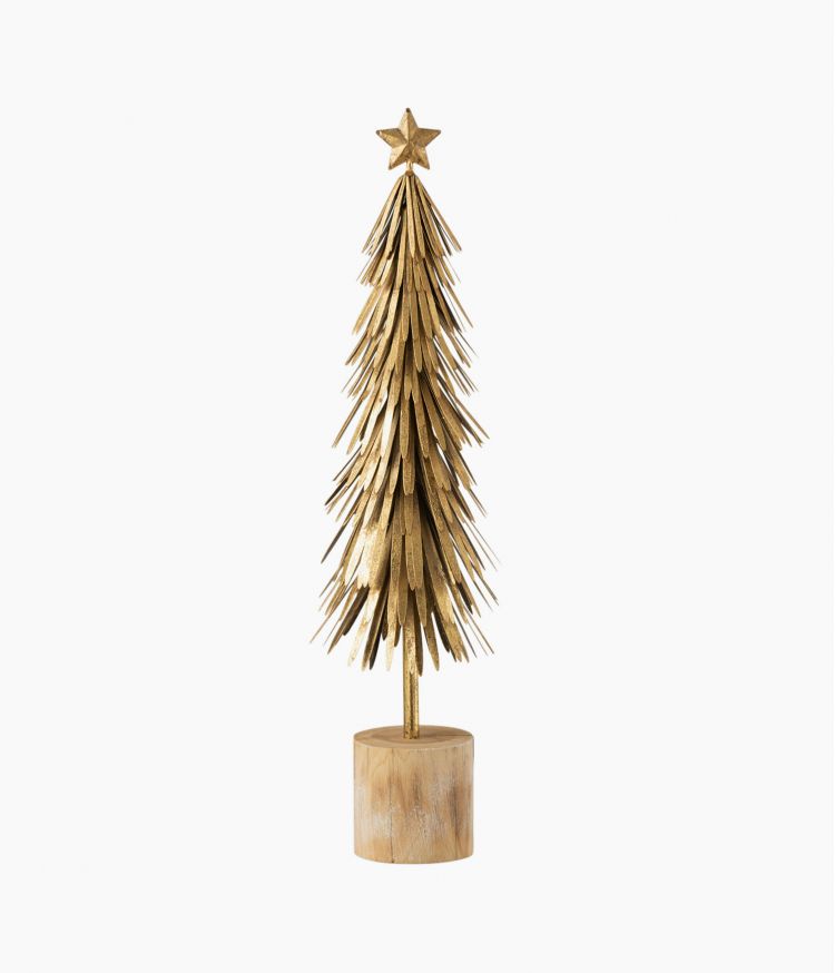 SAPIN NOËL - PIED METAL OR - TAILLE L