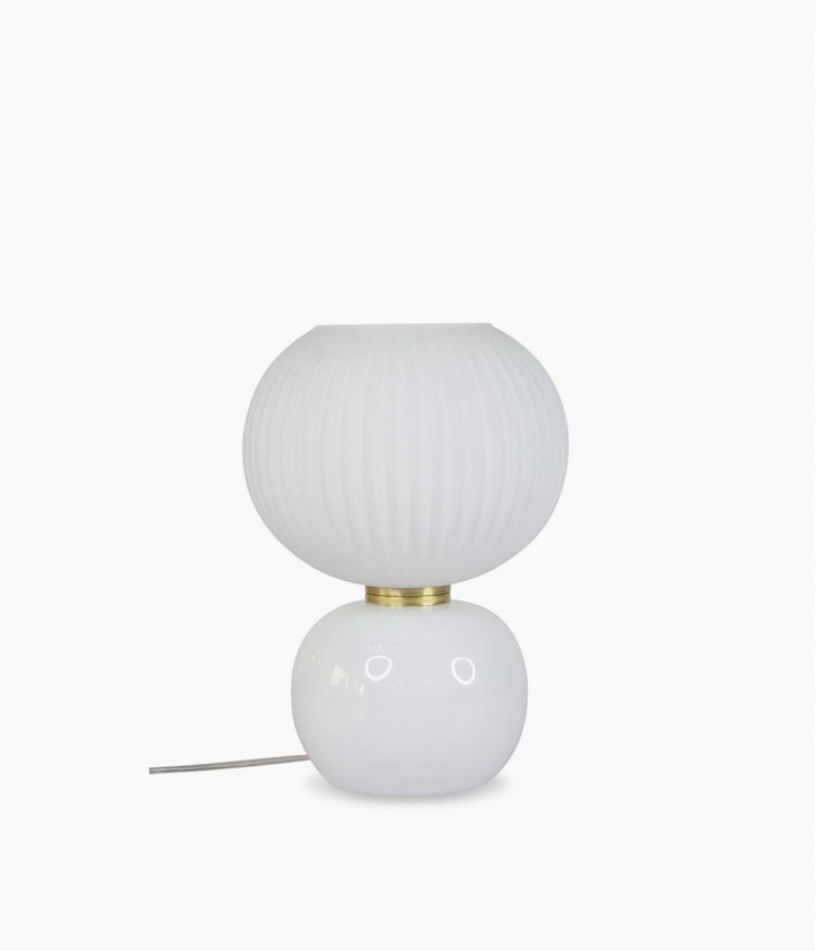 Lampe Adonis blanche D20 H28cm