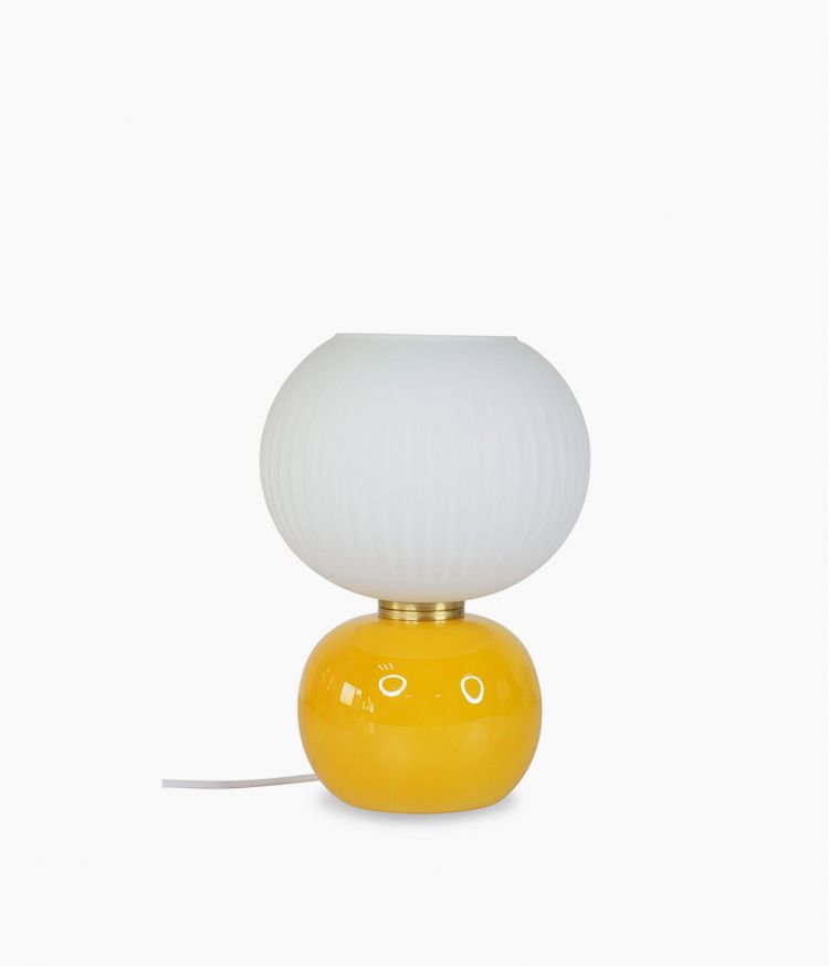 Lampe Adonis jaune D20 H28cm