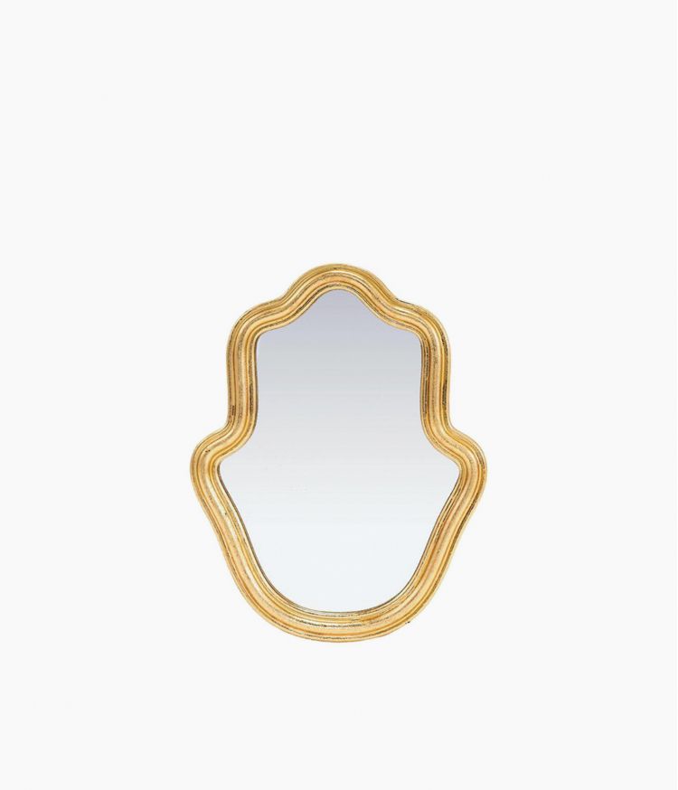 Miroir main doré L20,6 P1,7 H26,2cm