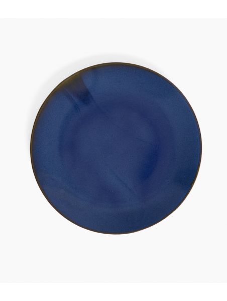 assiete plate 27cm bleu