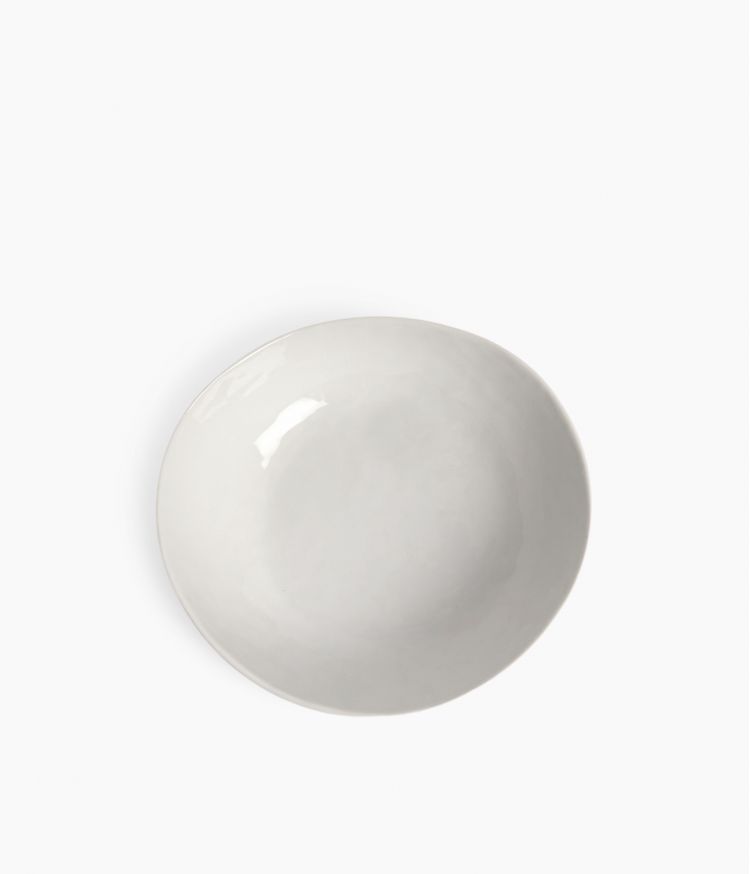 Assiette creuse en porcelaine blanche
