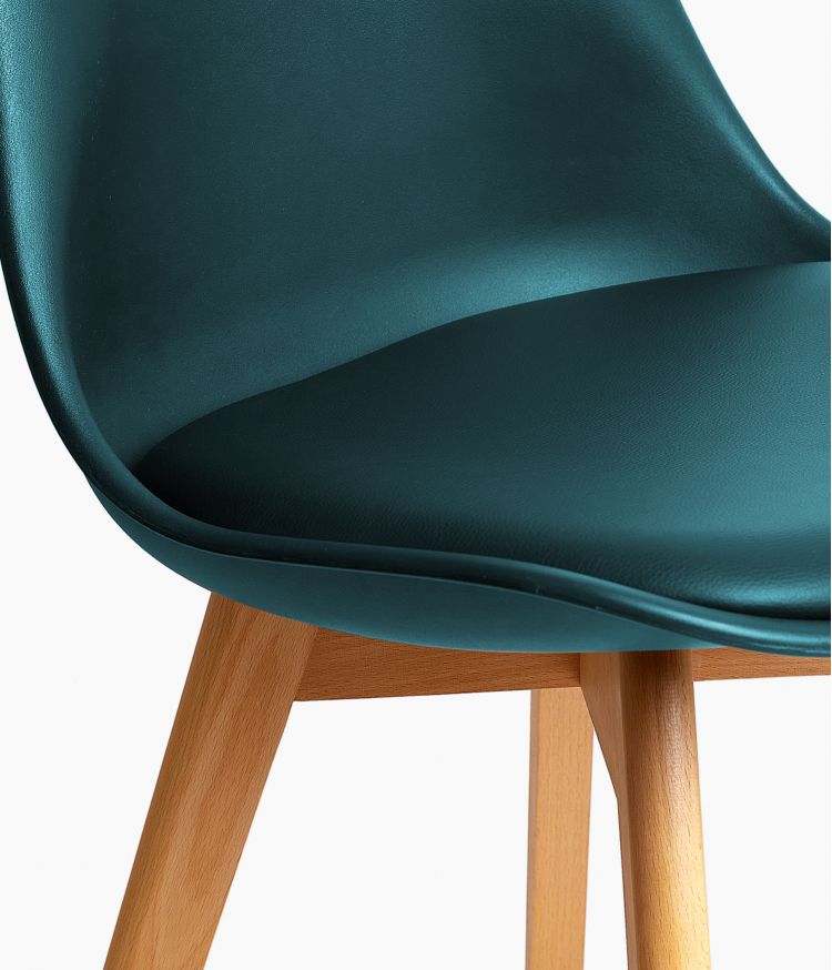 Chaise design scandinave - Bleu Saxo