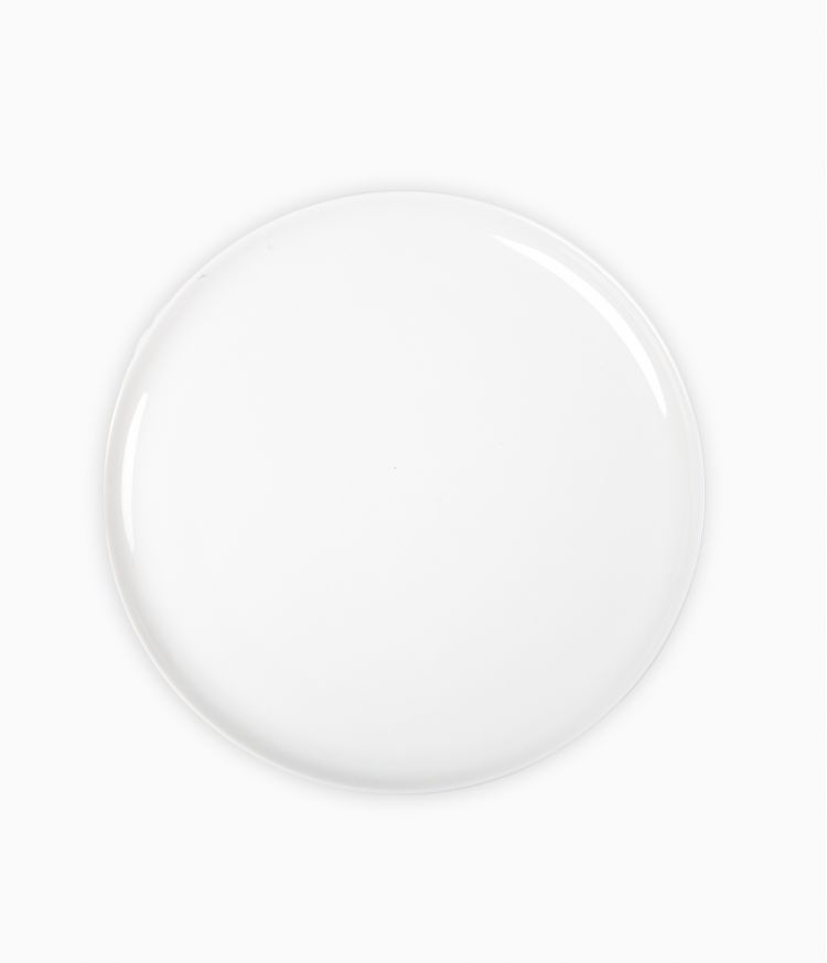 Assiette Plate en Porcelaine Blanche