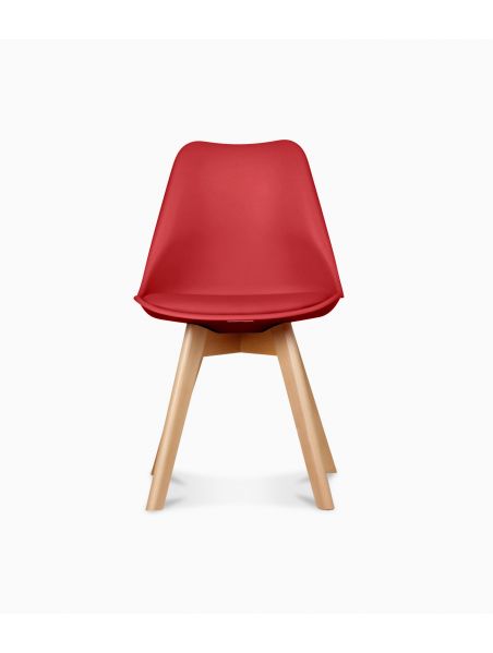 Chaise design scandinave - Rouge
