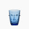 VERRE GOBELET VISAGE BLEU