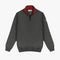 PULL COL MONTANT ZIP - Anthracite/Rouge