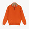 PULL COL MONTANT ZIP - ORANGE/CAMEL