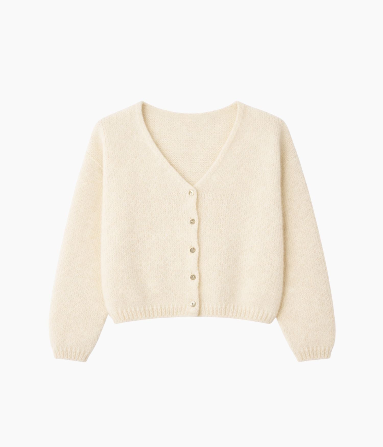 Cardigan Ecru en Mohair