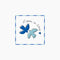 Lot de 20 Serviettes papier amour oiseau bleu
