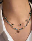 COLLIER MULTIPIERRE CHRYSOCOLLE