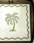 Lot de 20 Serviettes papier palmier kaki