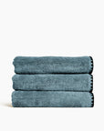 DRAP DE BAIN 90 X 140 CM EN COTON - BLEU STONE