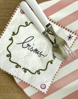 Lot de 20 Serviettes papier bisou kaki