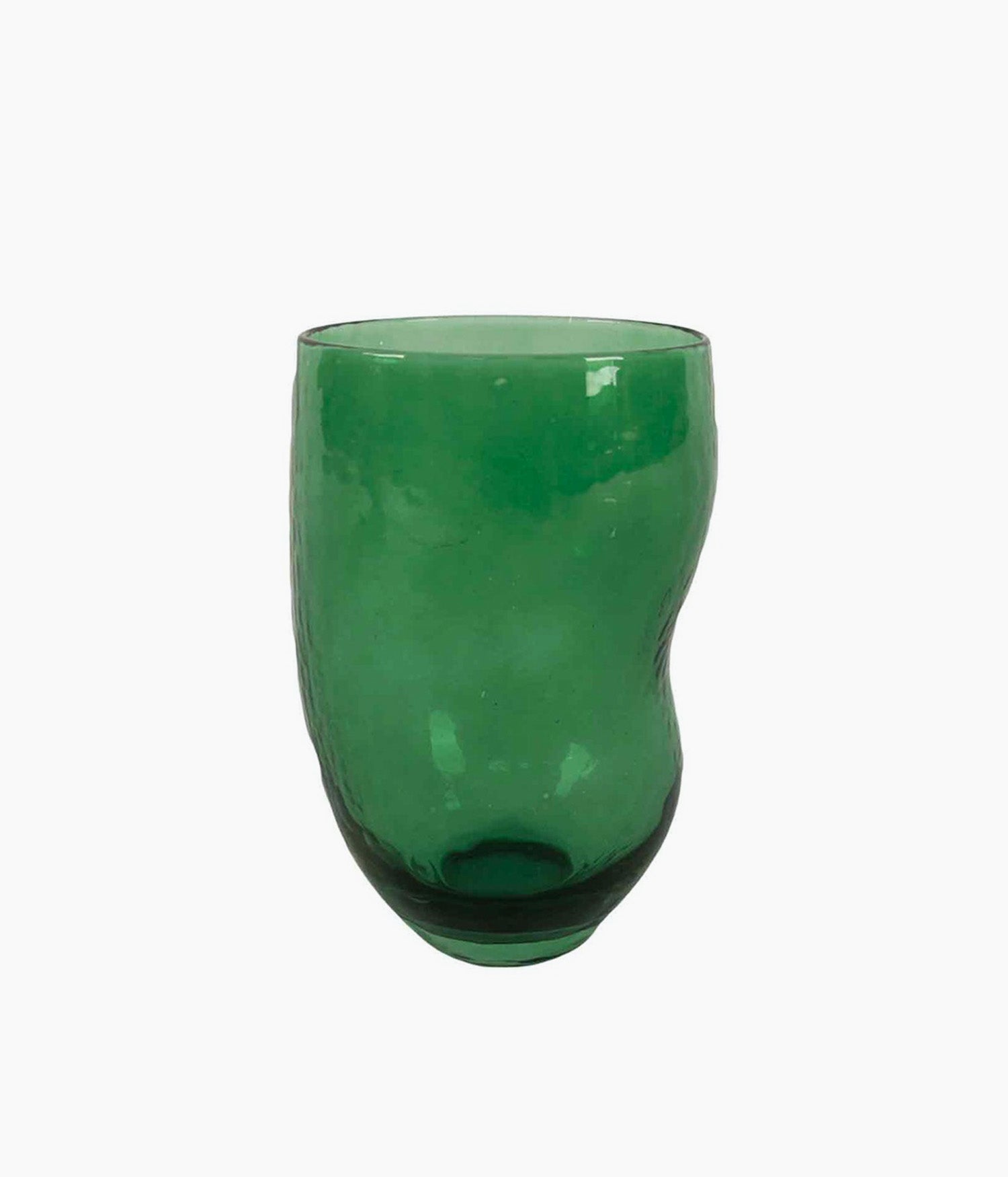 VERRE GOBELET TRIBU- VERT FONCE D7 H11CM