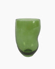 VERRE GOBELET TRIBU - VERT MOUSSE D7 H11CM