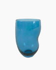 VERRE GOBELET TRIBU - BLEU  D7 H11CM