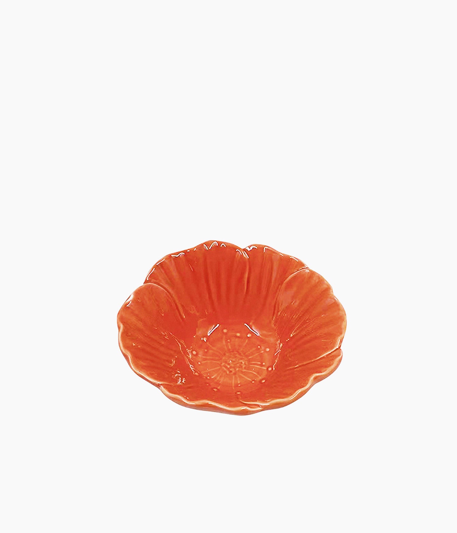 Coupelle Fleur orange Ø15H6CM