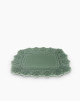 Plat flora rectangle vert L32,8 P24 H2,8cm