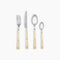 Set de 4 couverts Marcel façon bois blanc