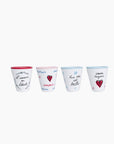 Set de 4 gobelets amour en liberté