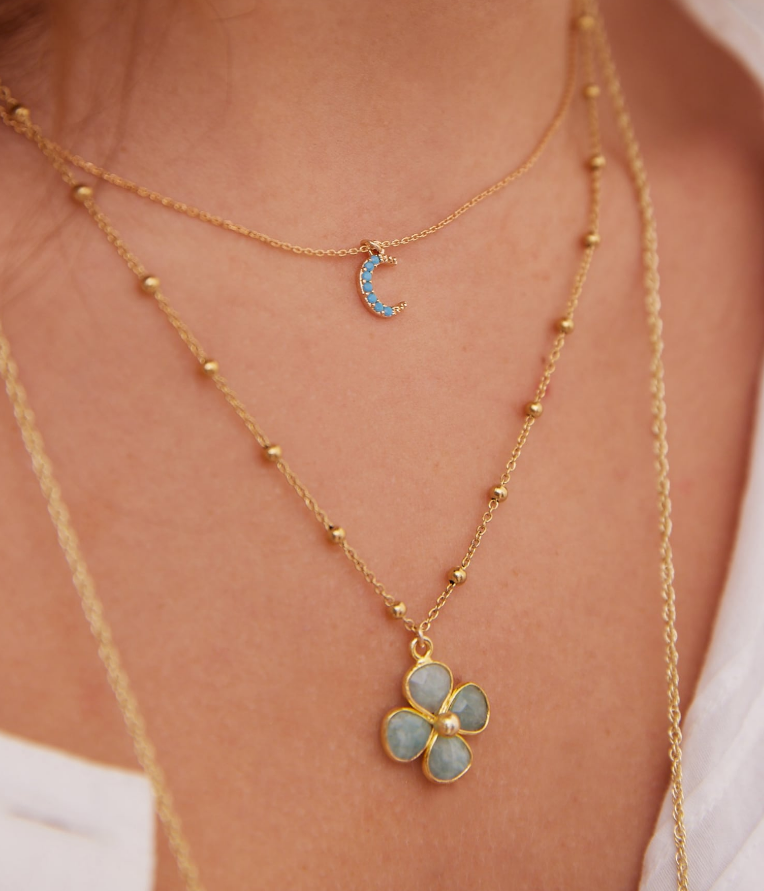 COLLIER MARGUERITE AMAZONITE