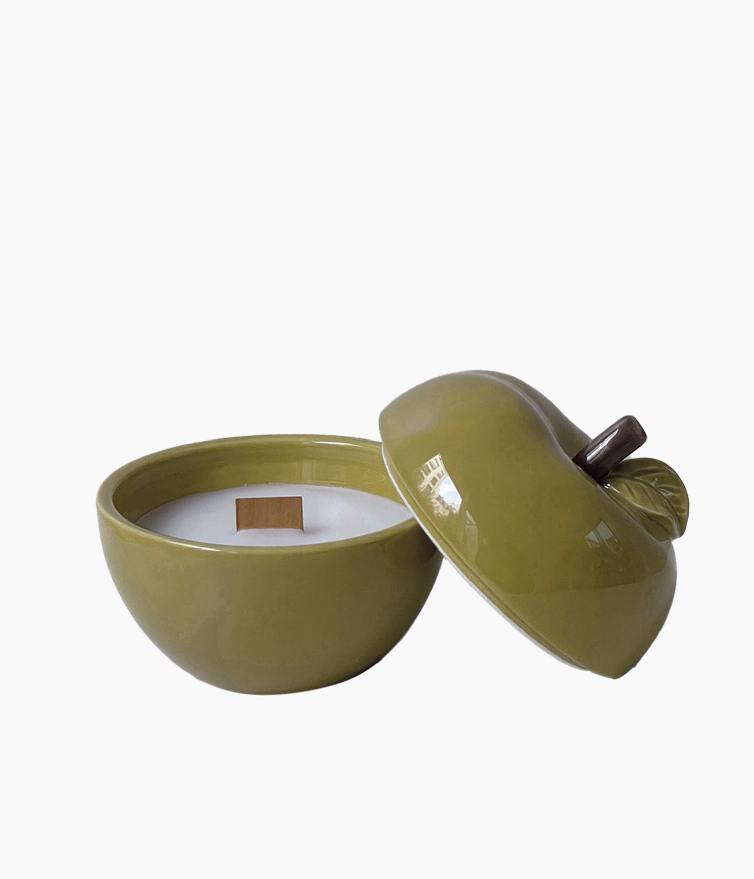 Bougie Pom&#39;Glow kaki vanille