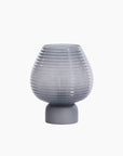 Lampe de table LED ALENNA - 22x27 cm - verre gris