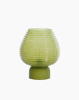 Lampe de table LED ALENNA - 22x27 cm -  verre vert