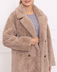 MANTEAU REVERSIBLE BEIGE CLAIR