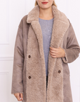 MANTEAU REVERSIBLE BEIGE CLAIR