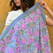 GRAND FOULARD ANI - BLEU