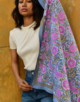GRAND FOULARD ANI - BLEU