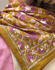 GRAND FOULARD N°115 - CARAMEL