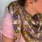 GRAND FOULARD PENELOPE - MYRTILLE