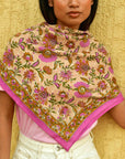 GRAND FOULARD THEODARA - ROSE