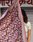 GRAND FOULARD PENELOPE - ROSE