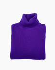 PULL COL ROULE EPAIS CACHEMIRE - GRAPPE